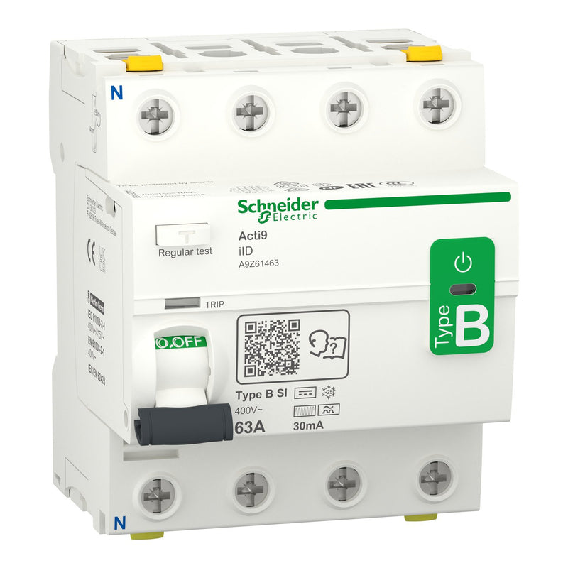 Schneider Electric - Fehlerstrom-Schutzschalter FI-Schalter A9Z61463 4P 63A 30mA