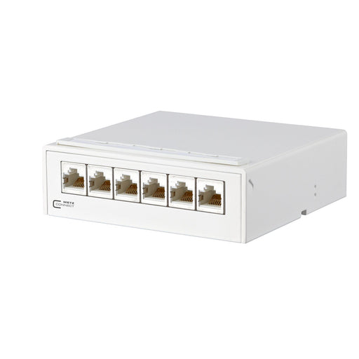 Metz Connect - Patchpanel Kupfer AP-Verteiler 6Port C6A 130862-21C-E 6xRJ45, rws