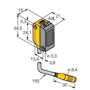 Turck - Lichttaster mit Hintergrundausblendung Opto Sensor QS18VP6AF300Q Lichttaster