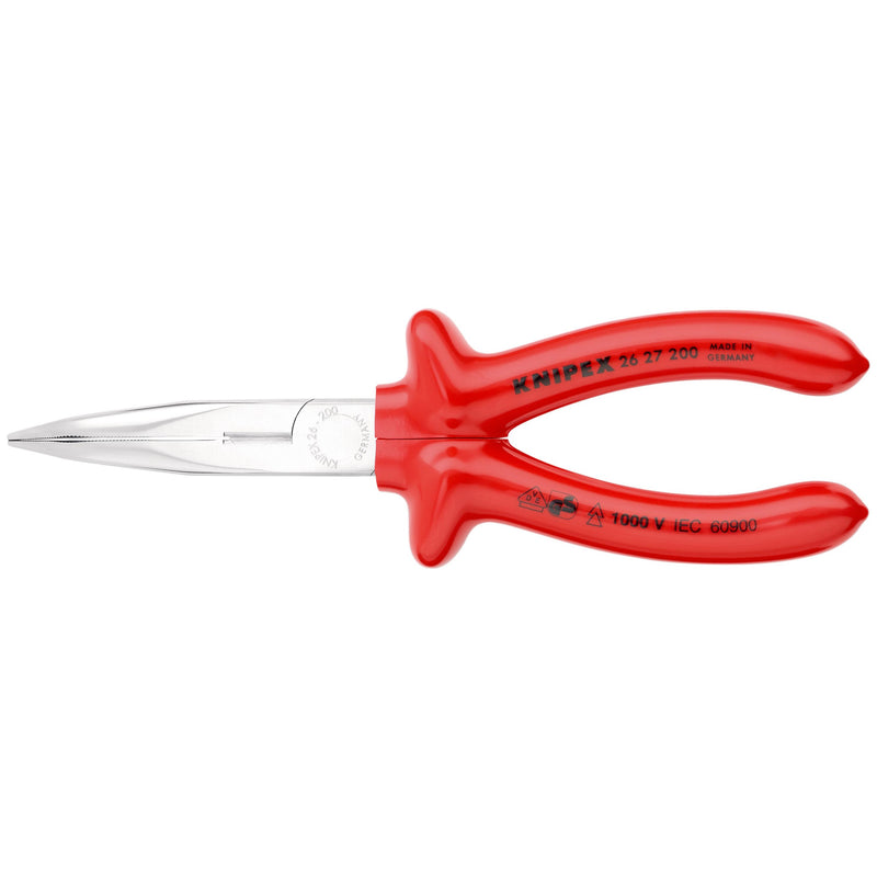 Knipex - Flachzange Flachrundzange 26 27 200 mit Schneide, 200mm