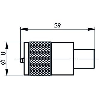 Telegärtner - Koax-Steckverbinder UHF-Kabelstecker (PTFE) 100024337 G1(RG58C/U),G2(RG59B − 5 Stück