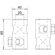 OBO Bettermann - Verbinder für Blitzschutz T-Verbinder 101 IT − 10 Stück
