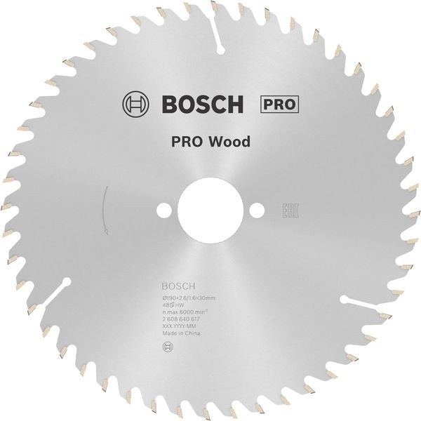 Bosch - Kreissägeblatt PRO Wood Kreissägeblatt, 2608640617 190 x 2,6 x 30 mm