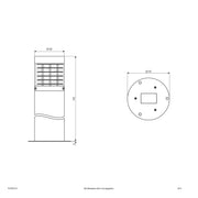 EVN Lichttechnik - Wegeleuchte Pollerleuchte PLR752715 IP54