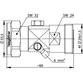 Telegärtner - Überspannungsableiter für Informations-/MSR-Technik 7-16 ÜSS-Apleiter (m-f) 100024579 50 Ohm, 90V