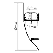 Nobile - Zubehör/Ersatzteile für Lichtschlauch/-band Alu Aufbau-Profil 2m 5011149906 − 1 Stück