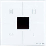 Etherma - Raumthermostat Design-Einbauthermostat eTOUCH-hybrid 2 Relaisausg.16A ws