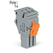 WAGO - Ein- und mehrpolige Klemmenleiste 1-Leiter-Federleiste 2022-103/999-953 CAGECLAMP,4mm²,gr − 100 Stück