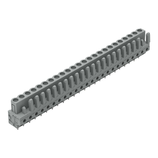 WAGO - Leiterplattensteckverbinder THT-Federleiste gerade 232-154 Rastermaß 5mm,grau − 10 Stück
