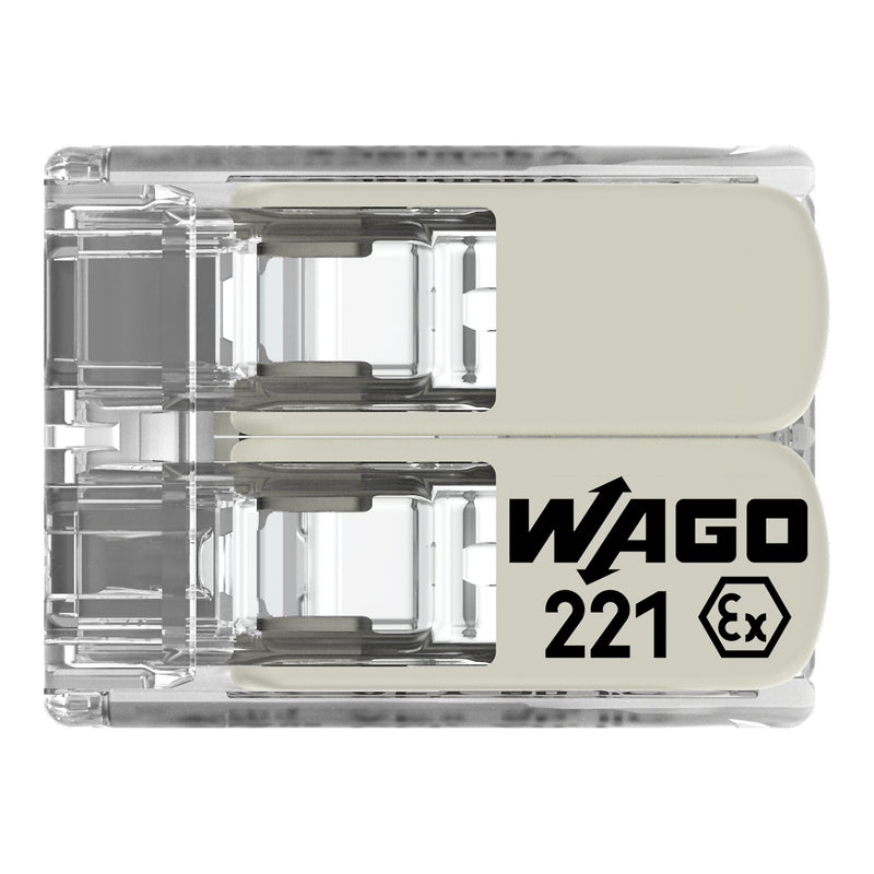 WAGO GmbH & Co. KG - Steckklemme COMPACT-Verbindungsklemme 221-682 Ex e,transparent − 50 Stück