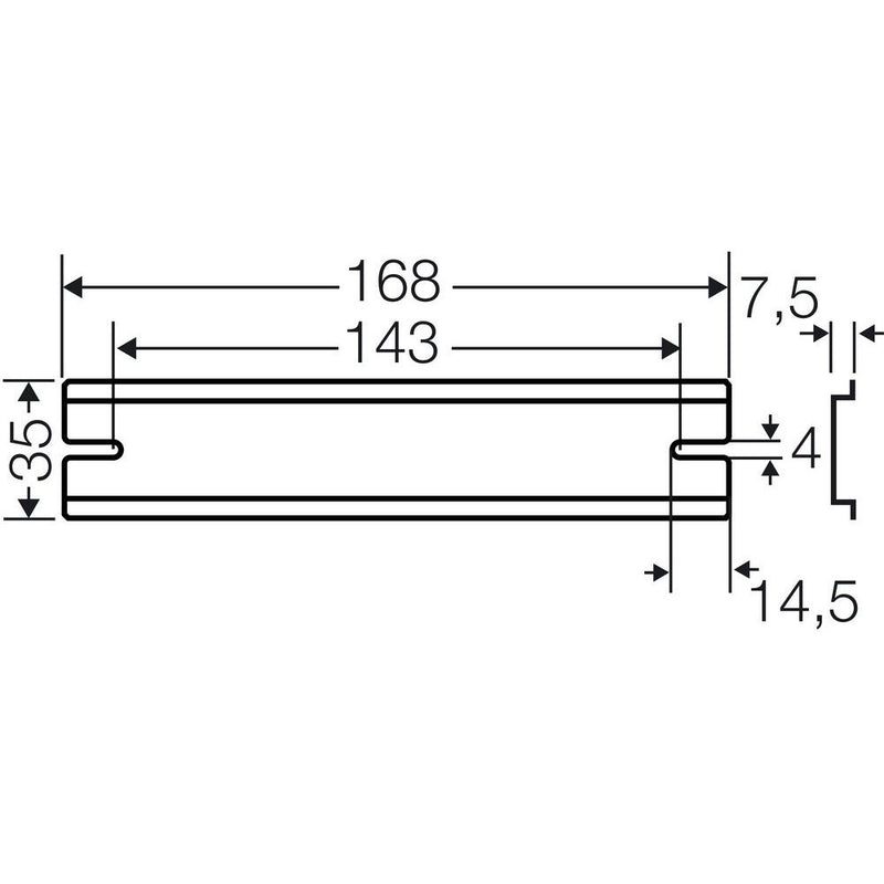 Hensel - Tragschiene DK TS 25 Q 168mm