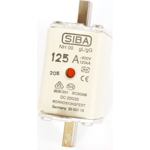 Siba - Messersicherung NH-Sicherungseinsatz 2020908.80 80A NH00 aM 690V − 3 Stück by Siba
