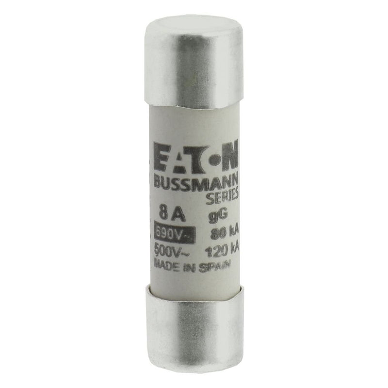 Eaton - Zylindrische Sicherung Sicherungseinsatz Nieders. CYLINDRICA#C14G8 8A AC 690V 80kA − 10 Stück