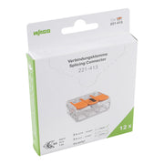 WAGO - Steckklemme Verbindungsklemme 221-413/995-012 4mm²,transparent − 216 Stück