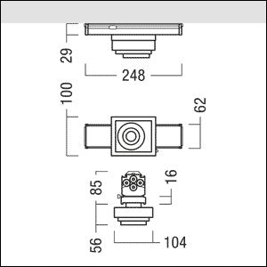 Zumtobel Group - Elektrisches Zubehör/Ersatzteile für Leuchten Tecton-Modul basicDIM #22172584 silber