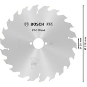 Bosch - Kreissägeblatt PRO Wood Kreissägeblatt, 2608838410 216 x 2,6 x 30 mm