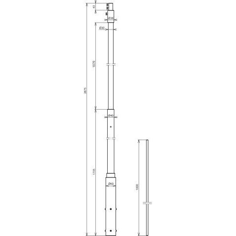 DEHN - Zubehör/Ersatzteile für Erdung und Blitzschutz Stützrohr SR D30 2875 #105288 FSP101000DSHGFKALV2A