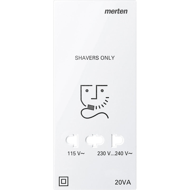 Merten - Rasiersteckdose Zentralplatte pws/gl 213619 für Rasiersteckdose