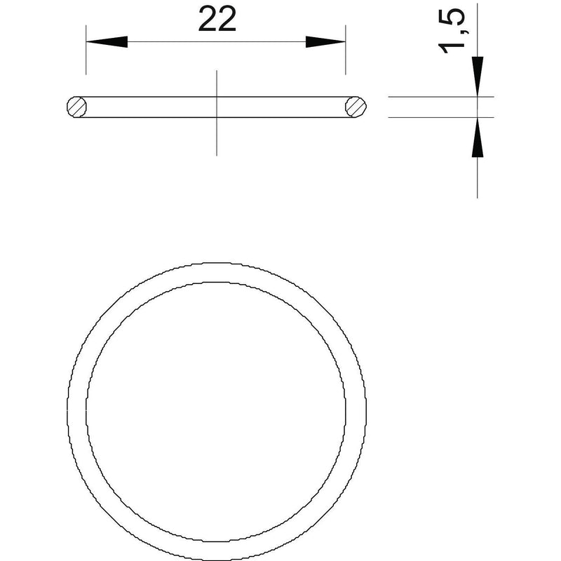 OBO Bettermann - Dichtring, flach O-Dichtring f.Anschl.gew. 171 M25 − 100 Stück