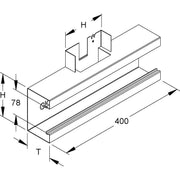 Niedax - T-Stück für Geräteeinbaukanal GK-T-Stück 90Gr. GKT 110-78T80 WA 110x80mm