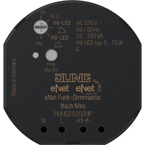 Jung - Dimmer eNet Funk-Dimmaktor FM UD 20250 UP 1fach, Mini, UP