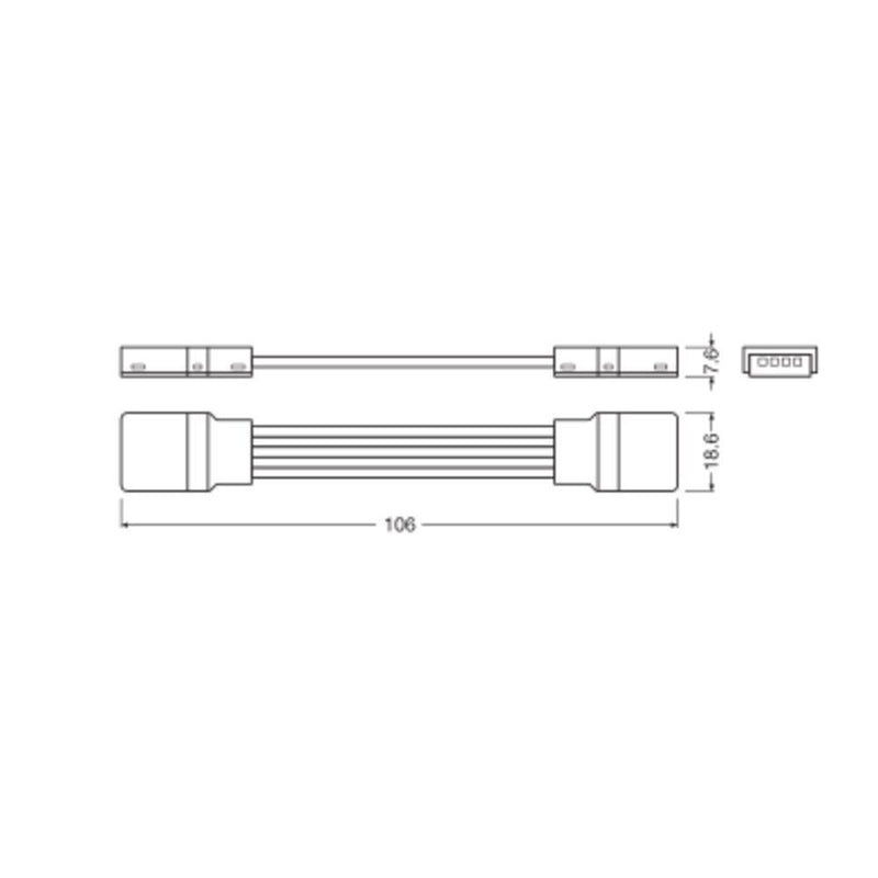 Ledvance - Zubehör/Ersatzteile für Lichtschlauch/-band Verbinder f. LED-Stripe LS AY P CSW P5 50 P