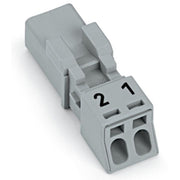 WAGO - Steckverbinder für steckbare Gebäudeinstallation Stecker 2-polig 890-252 grau − 50 Stück