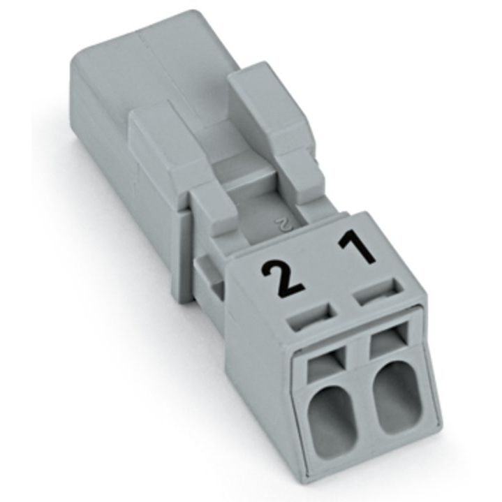 WAGO - Steckverbinder für steckbare Gebäudeinstallation Stecker 2-polig 890-252 grau − 50 Stück