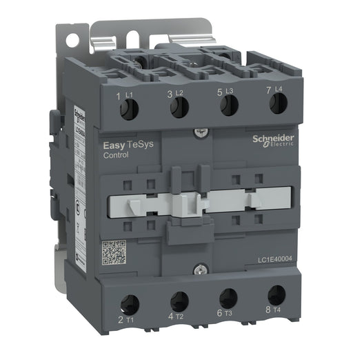Schneider Electric - Leistungsschütz zum Schalten von Wechselstrom Leistungsschütz Easy TeSys LC1E40004M7 4P 60A 220V 50/60Hz