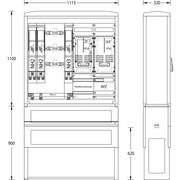 uesa - Zähler-Komplettschrank Wandlermessung WM-400 A N-ERGIE 1100x1115x320mm