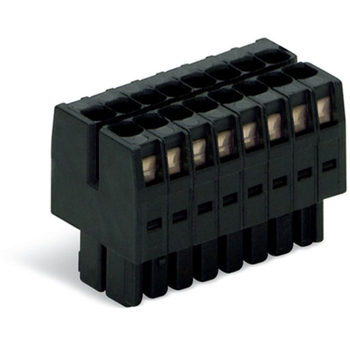 WAGO - Ein- und mehrpolige Klemmenleiste 1-LeiterFederleiste2reihig 713-1108 CAGECLAMP 1,5mm²,sw − 25 Stück