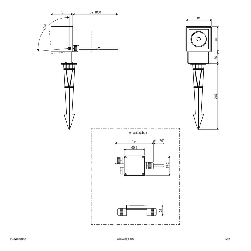 EVN Lichttechnik - Downlight/Strahler/Flutlicht Gartenspot PLCQ65091502 512lm 200-240V 3000K
