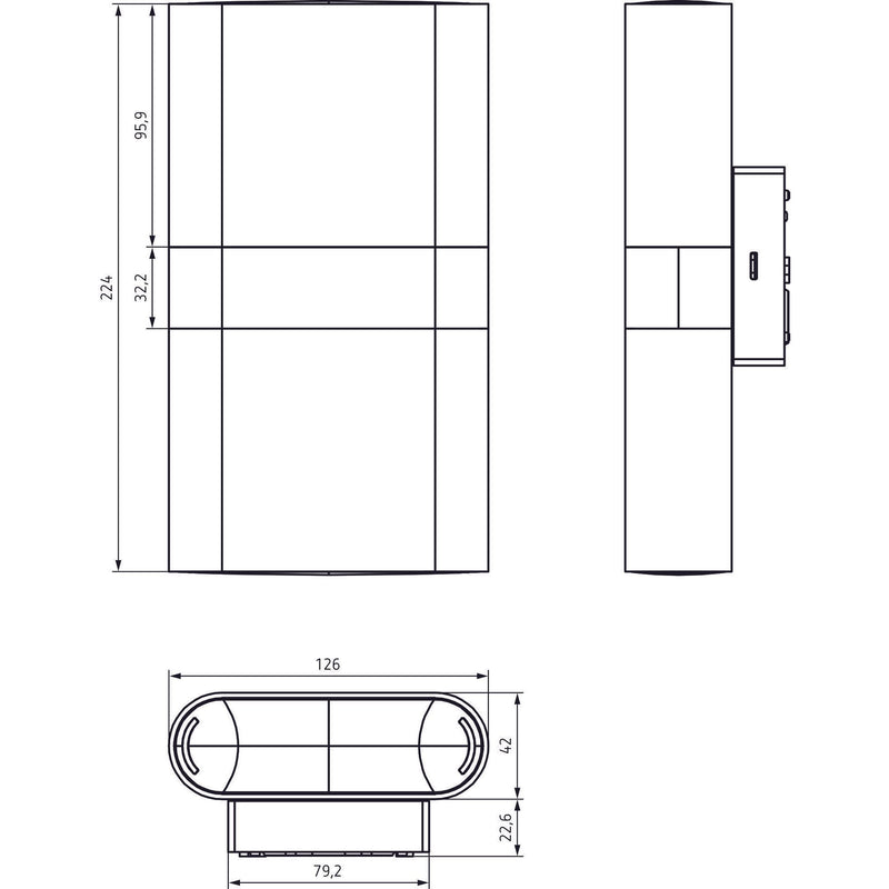Theben - Downlight/Strahler/Flutlicht LED-Leuchte /Beweg.melder theLeda D UD AL 11,5 Watt, alu