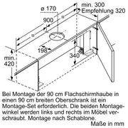 Bosch - Dunstabzugshaube Flachschirmhaube DFR097A52 Serie4