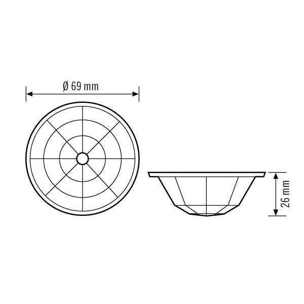 ESYLUX - Zubehör/Ersatzteile für Bewegungsmelder Abdeckung BASICIP5424LENS MASK