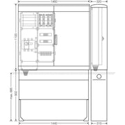Hensel - Verteilerschrank für Energieversorgung Ladeverteiler Mi EV 22kW 4110 f.4 Ladep. a 22kW