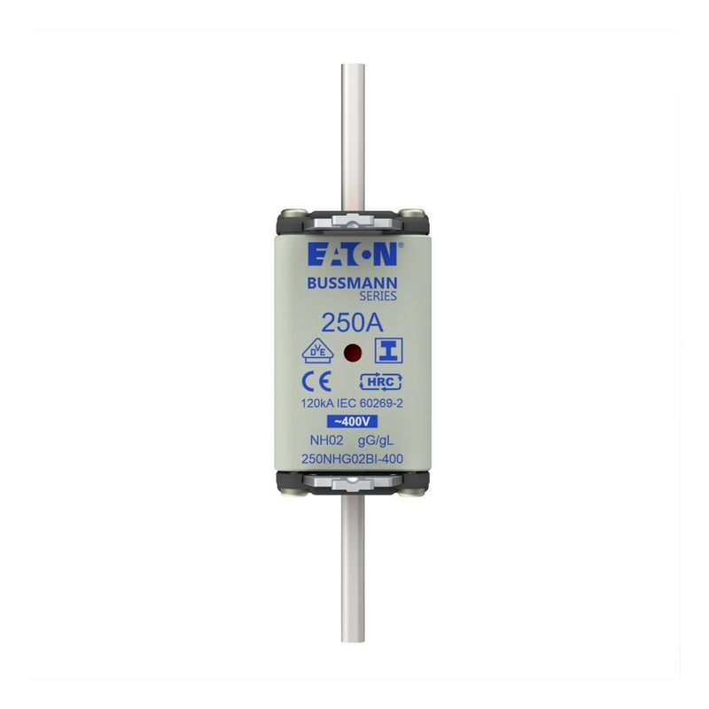 Eaton - Messersicherung Sicherungseinsatz Nieders. 250NHG02BI-400 250A AC 400V 120kA − 3 Stück