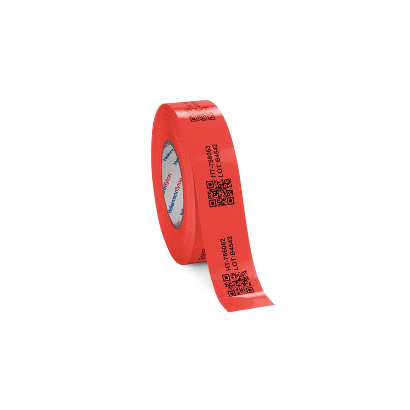 HellermannTyton - Kennzeichnungsmaterial Kennzeichnungsetiketten 596-03106(200) rot 25mm 1Rolle=50m − 50 Meter