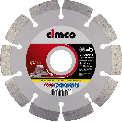 Cimco Werkzeuge - Trennscheiben-Set Diamant-Trennscheiben 206814 (VE3) 3x 115mm