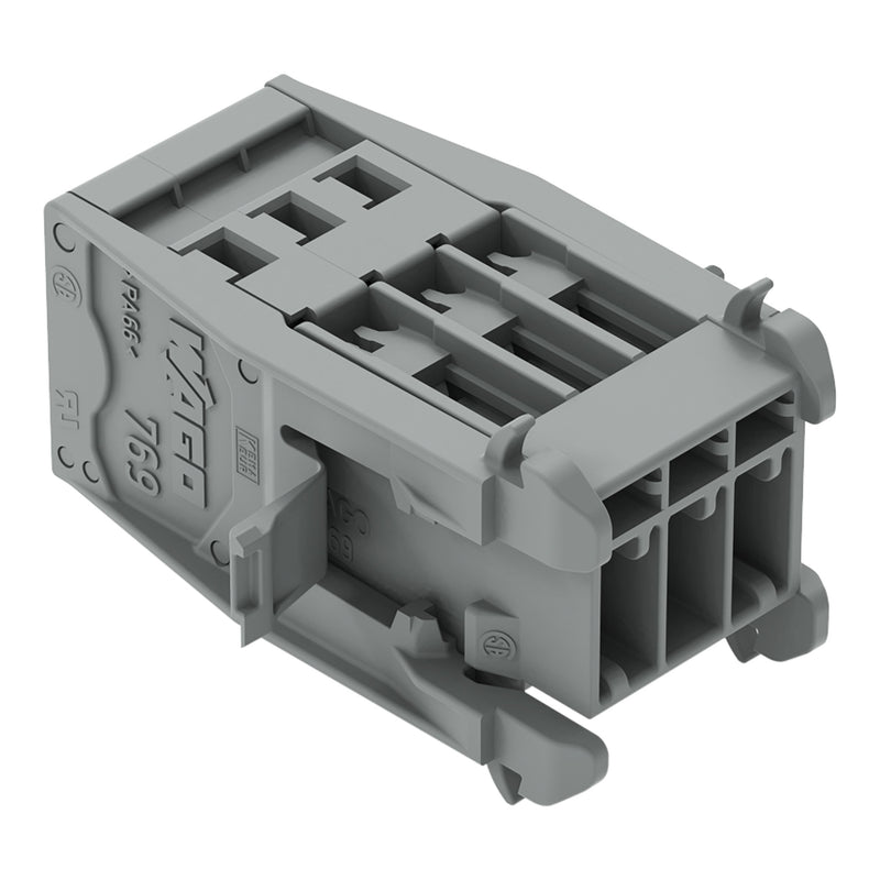 WAGO - Ein- und mehrpolige Klemmenleiste 1-Leiter-Stiftleiste 769-603/005-000 CAGECLAMP,4mm²,gr − 25 Stück