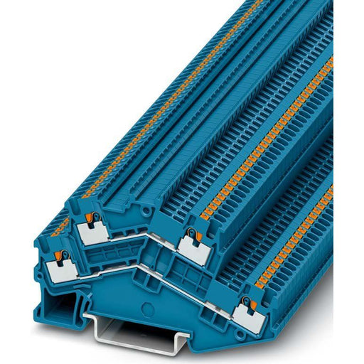Phoenix Contact - Durchgangs-Reihenklemme Doppelstock-Klemme PTTBS 1,5/S BU 0,14-1,5qmm, blau − 50 Stück