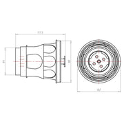 Kaiser - Dose, Gehäuse für Montage in der Wand/Decke Plattendecken-Großdose 1227-16 Tiefe 115 mm − 100 Stück