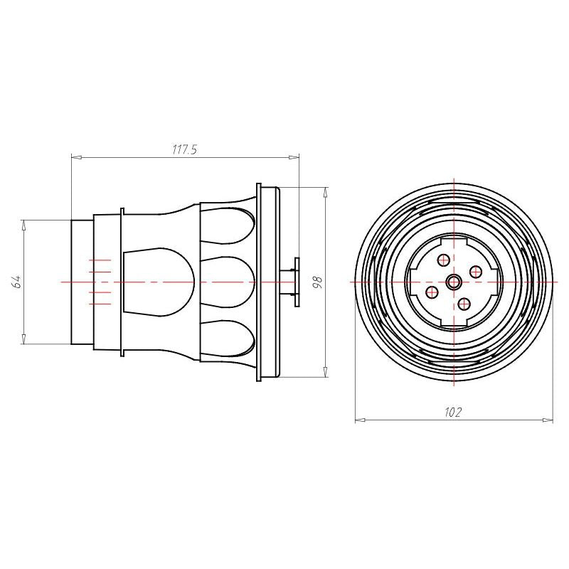 Kaiser - Dose, Gehäuse für Montage in der Wand/Decke Plattendecken-Großdose 1227-16 Tiefe 115 mm − 100 Stück