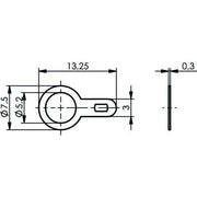 Telegärtner - Zubehör/Ersatzteile für Fernmeldetechnik Lötfahne, einlappig 100020361 0.19Z Messing verz
