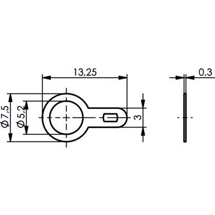Telegärtner - Zubehör/Ersatzteile für Fernmeldetechnik Lötfahne, einlappig 100020361 0.19Z Messing verz