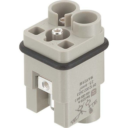 Harting - Kontakteinsatz für Rechtecksteckverbinder Stifteinsatz 09120022653 Han Q 2/0 2,5-6 qmm