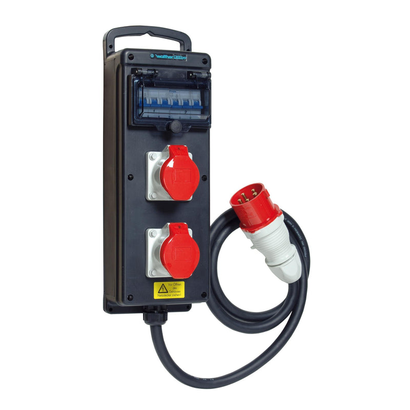Walther Werke - CEE-Steckdosen-Kombination (IEC 60309) Steckdosenleiste 6410201 Tragb.Vollgummi 32A