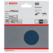 Bosch - Schleifpapier/Schleifvlies Schleifblatt F550, Expert 2608608Y05 for Metal 115 mm 60