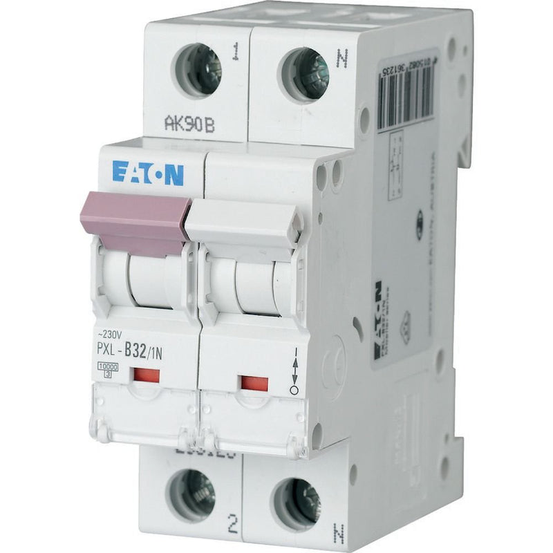 Eaton - Leitungsschutzschalter LS-Schalter m.Beschrift. PXL-D32/1N D 32A, 1p+N