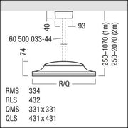 Zumtobel Group - Decken-/Wandleuchte LED-Pendelleuchte CAELA RMS #62908668 4000K